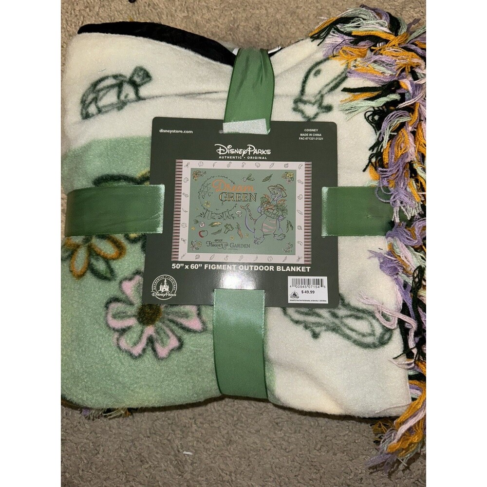 Disney PARKS Epcot Flower and Garden 2022 Figment Outdoor Blanket NWT AP